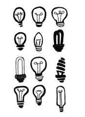 Concept of idea inspired bulb shape