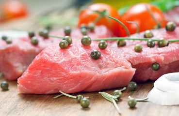 Beef steak   - Tagliata pepe verde