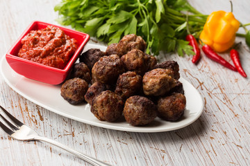 Meat balls with sauce