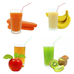 juices from fruits and vegetables