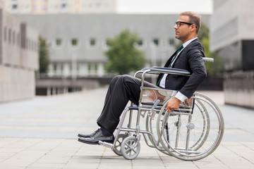 Businessman on wheelchair