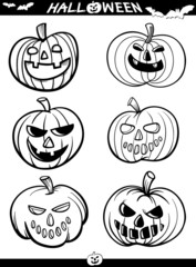 Halloween Cartoon Themes for Coloring Book
