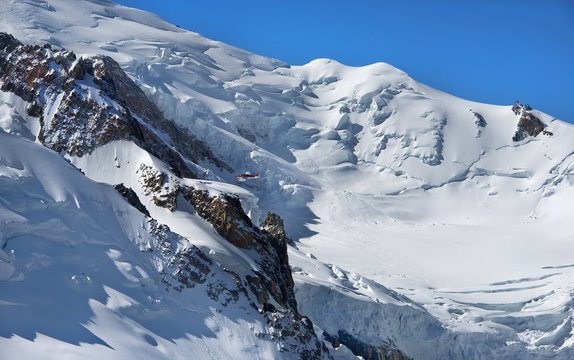 single-engine plane flying in Swiss Alps