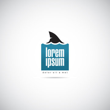 Shark of business. Company logo template