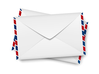 Envelope icon on white