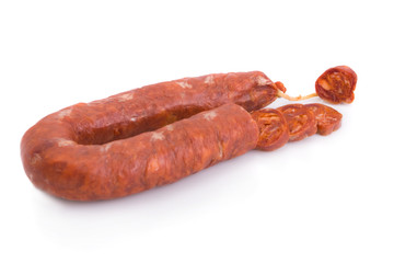 Sliced Iberian chorizo, from Barrancos