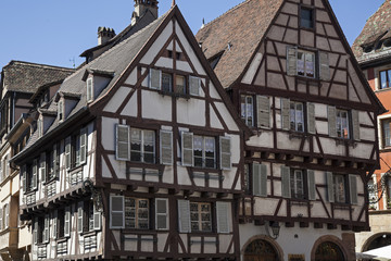 Typical houses in Alsace, France