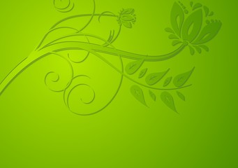 Bright vector floral background