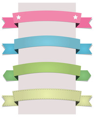 Vector ribbons set.