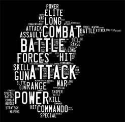 soldier info - word cloud concept © jasniulak