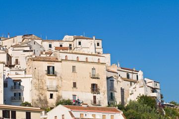 Fototapeta na wymiar Panoramiczny widok z Rodos Gargano. Puglia. Włochy.