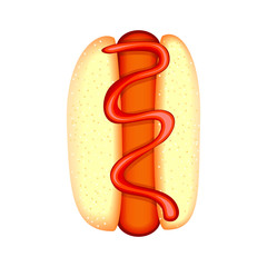 hot dog isolated on white background