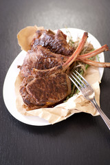 Chops of venison