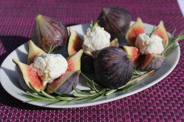 figue, figs, fromage, cheese, figues farcies