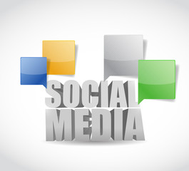 social media communication concept illustration