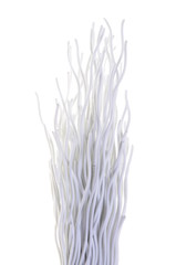 Bunch of white wires isolated on white background