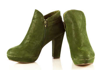 High heel women shoes on white background