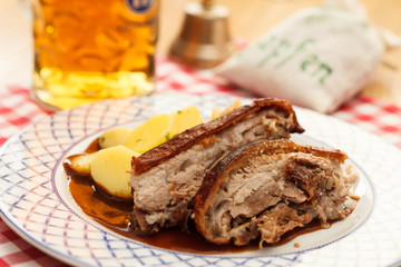 pork with potatoes and beer