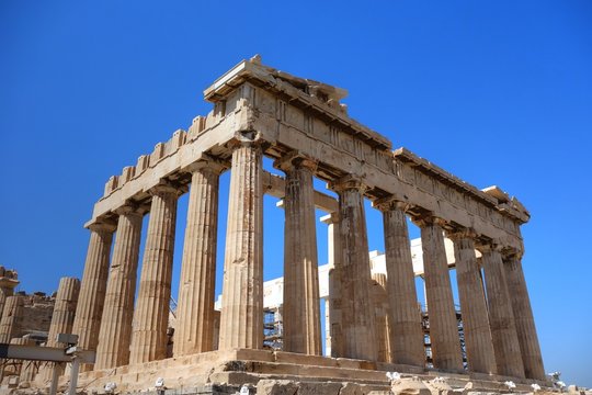 Le Parthénon de l'Acropole d'Athènes en Grèce 