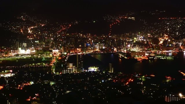 長崎稲佐山からの眺め（微速度動画）