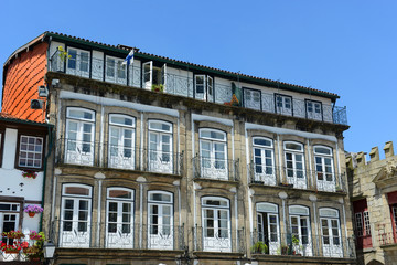 Fototapeta na wymiar Guimarães Old Buildings, Guimarães, Portugal