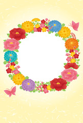 フォトフレーム　年賀状　和花