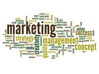 Conceptual marketing word cloud