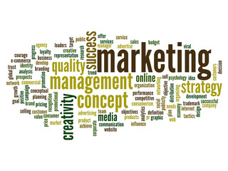 Conceptual marketing word cloud