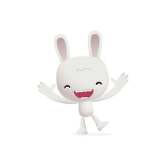 bunny in various poses for use in advertising, presentations,