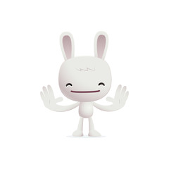 bunny in various poses for use in advertising, presentations,