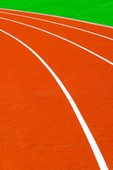 Running track at the stadium