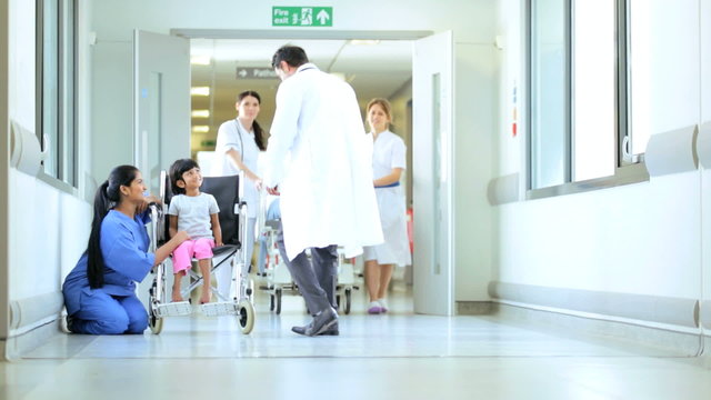 Child Patients Being Taken Hospital Treatments