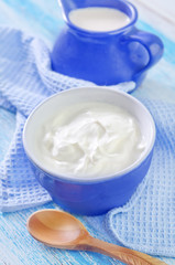 cottage, milk and sour cream