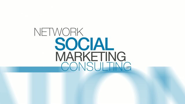 Network Social Marketing Consulting word tag cloud animation