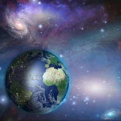 Photo sur Plexiglas Pleine Lune arbre Jour de la Terre nuit dans l& 39 espace Les éléments de cette image ont été fournis