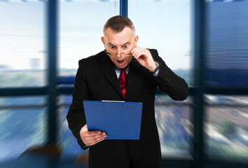 Shocked businessman