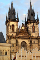 Fototapeta premium Tyn church in Prague, Czech republic