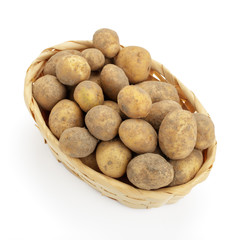 Fototapeta na wymiar Rohe Kartoffeln in Körbchen