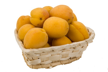 Yellow bright apricots