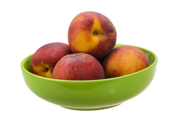 Ripe bright peaches