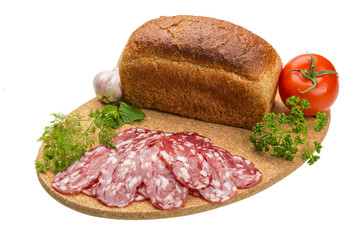Fresh ripe salami