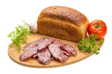 Fresh ripe salami