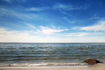 Empty coast of Baltic Sea
