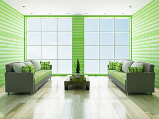 Livingroom with furniture