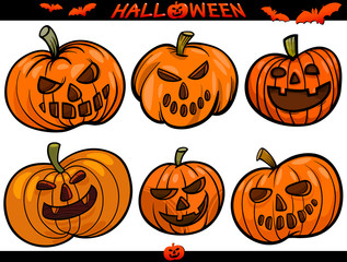 Halloween Cartoon Themes Set