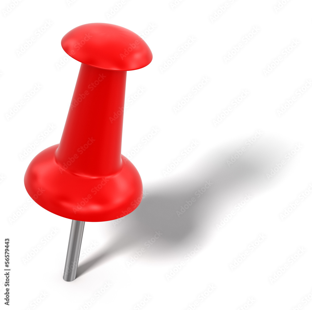 Poster push pin (clipping path included)