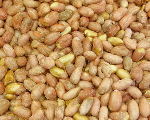 slted groundnuts (peanuts) closeup