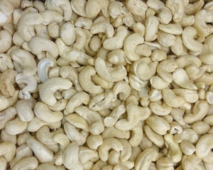 cashew nuts closeup, tasty background