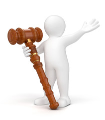 Man and Wooden Mallet