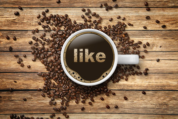 Kaffeetasse mit Like